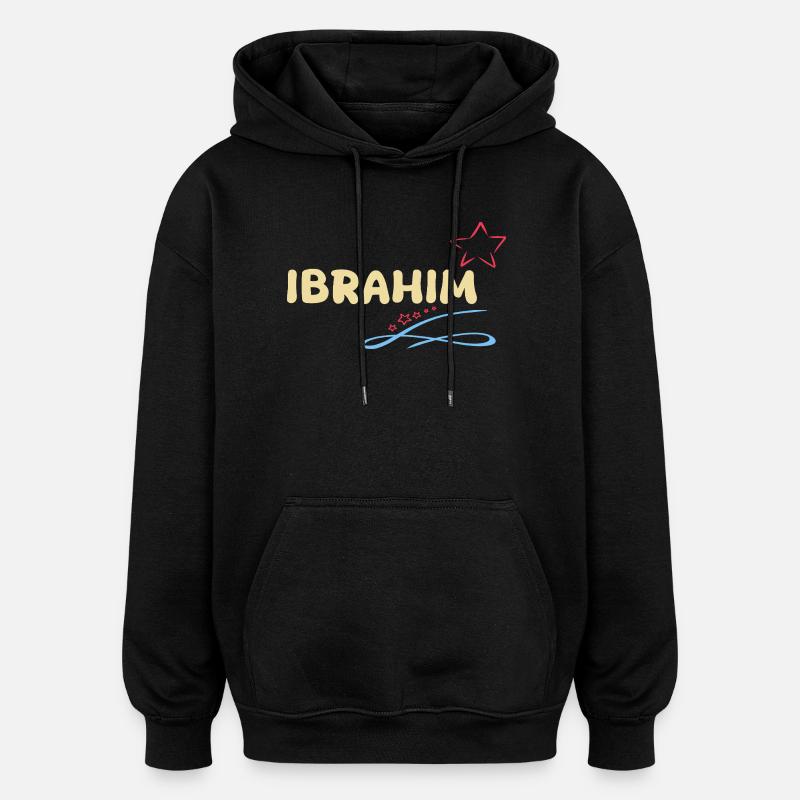 Cadeau Ibrahim - Sweat à capuche oversize unisexe - noir