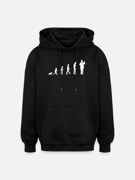Évolution du bébé au médecin - Sweat à capuche oversize unisexe - noir