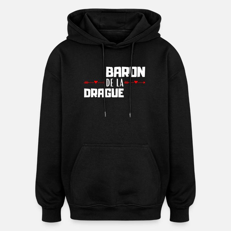 Baron de la Drague - Oversized Unisex Hoodie - black