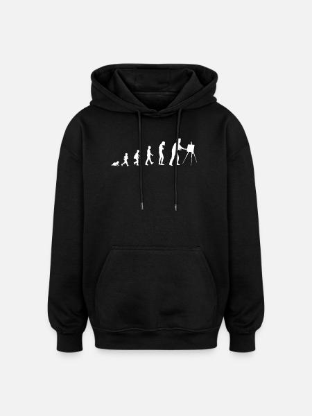 Development from baby to painter - Oversized Unisex Hoodie - black