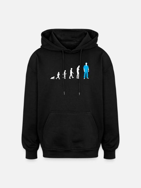 Development from baby to nurse - Oversized Unisex Hoodie - black