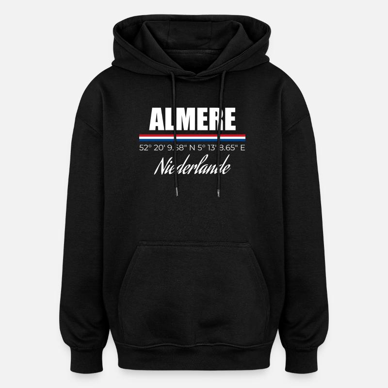 Almere - Oversized Unisex Hoodie - black