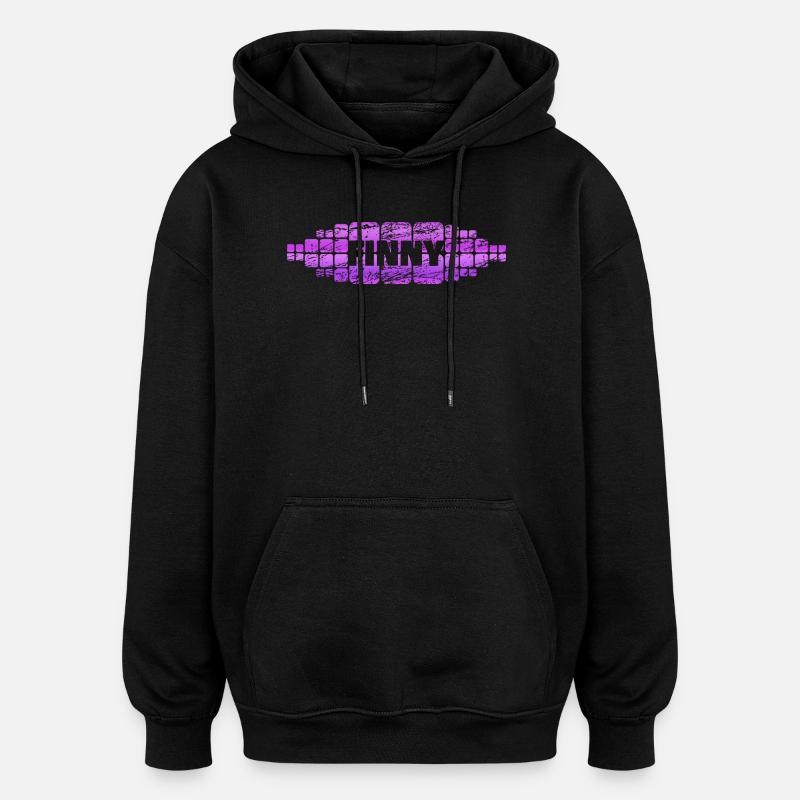 Maman Finny - Sweat à capuche oversize unisexe - noir