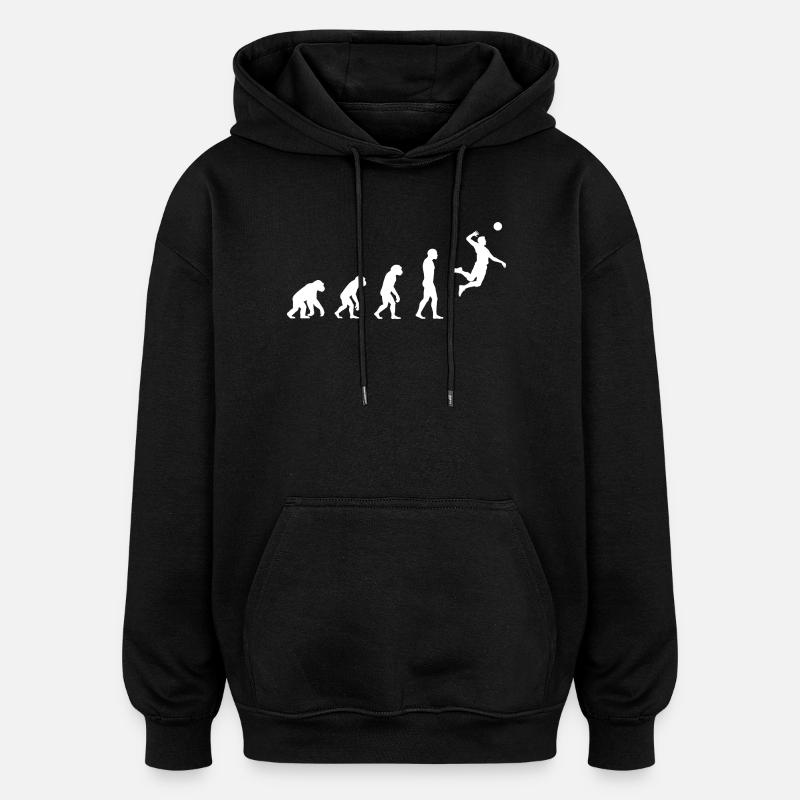 Evolution volleyball  - Oversized Unisex Hoodie - black