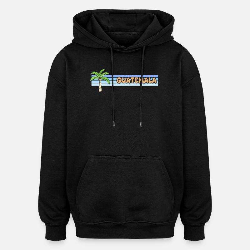 Cadeau pour le Guatemala - Sweat à capuche oversize unisexe - noir