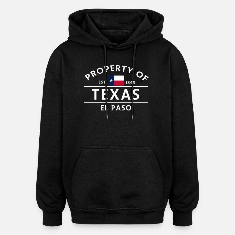 Propriété du Texas El Paso - Sweat à capuche oversize unisexe - noir