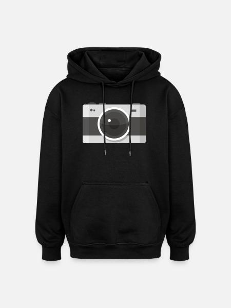 chambre - Sweat à capuche oversize unisexe - noir