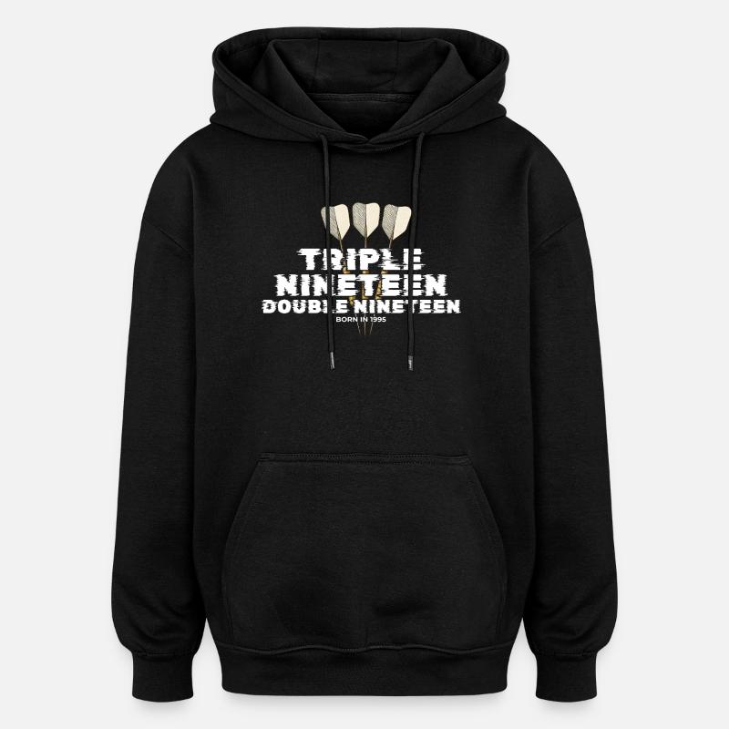 Paiement des fléchettes vintage 1995 - Sweat à capuche oversize unisexe - noir