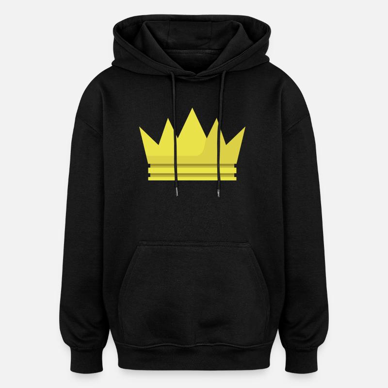 Krone - Oversized Unisex Hoodie - Schwarz