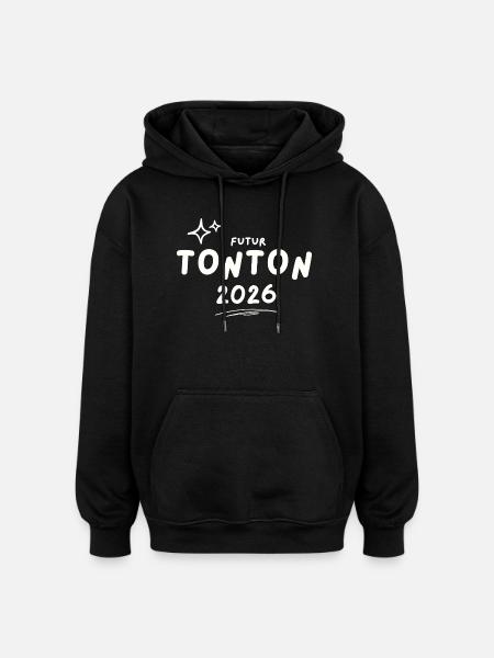 Future Uncle 2026 - Oversized Unisex Hoodie - black