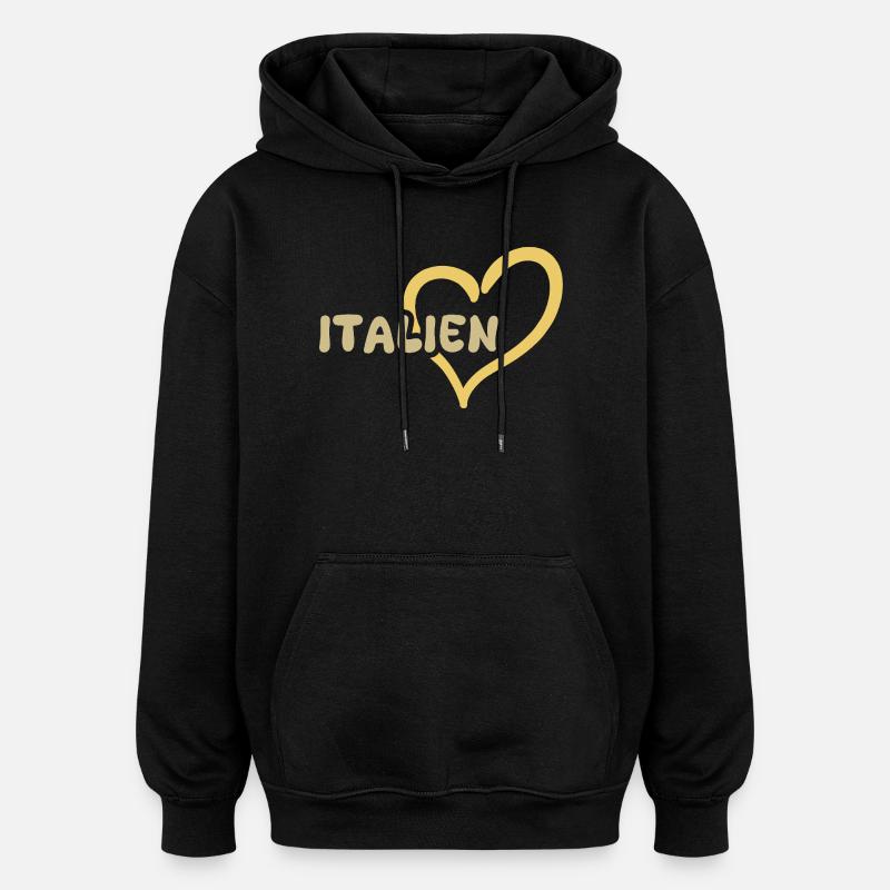 L’Italie comme l’Italie - Sweat à capuche oversize unisexe - noir