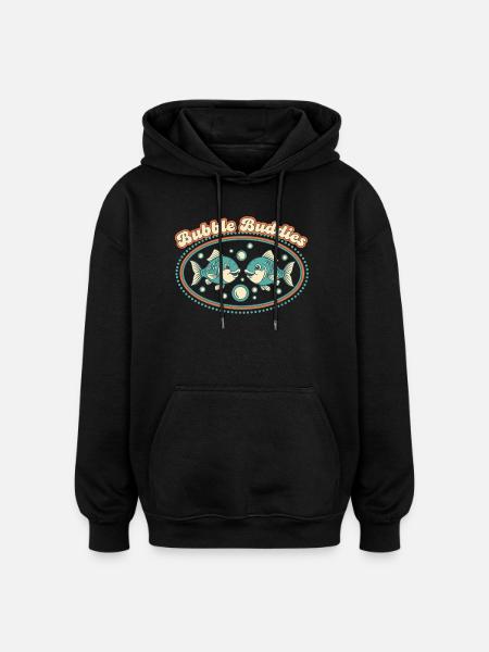Bubble Buddies - Oversized Unisex Hoodie - black