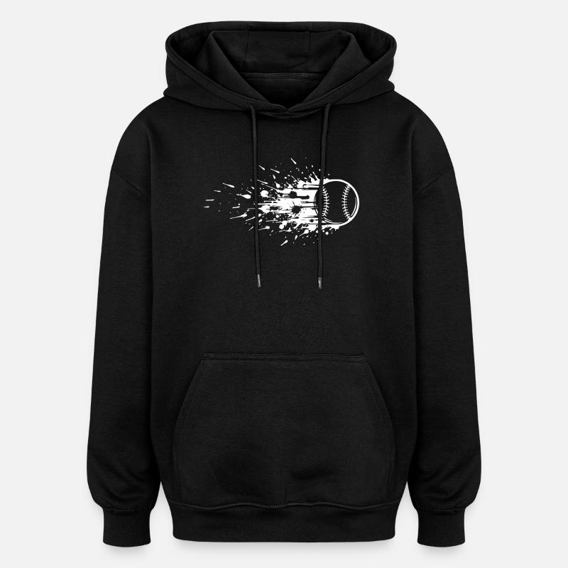 Energetische Baseball-Kunst - Oversized Unisex Hoodie - Schwarz