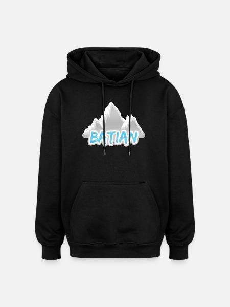 Batian - Oversized Unisex Hoodie - Schwarz