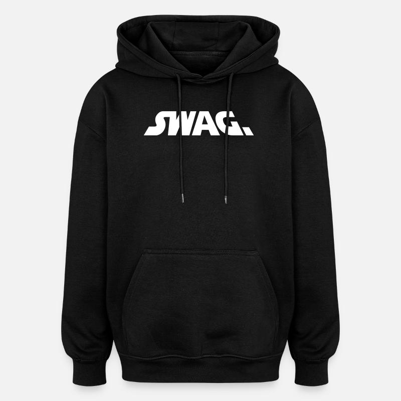 Lettrage de Swag Galactique - Sweat à capuche oversize unisexe - noir