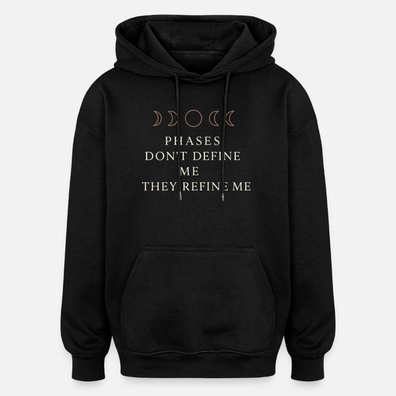 Moon Cycle Moon Goddess Intentionally - Oversized Unisex Hoodie - black