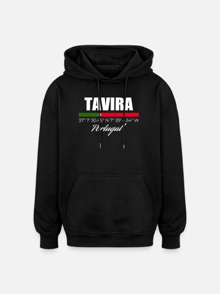 Tavira - Oversized Unisex Hoodie - black