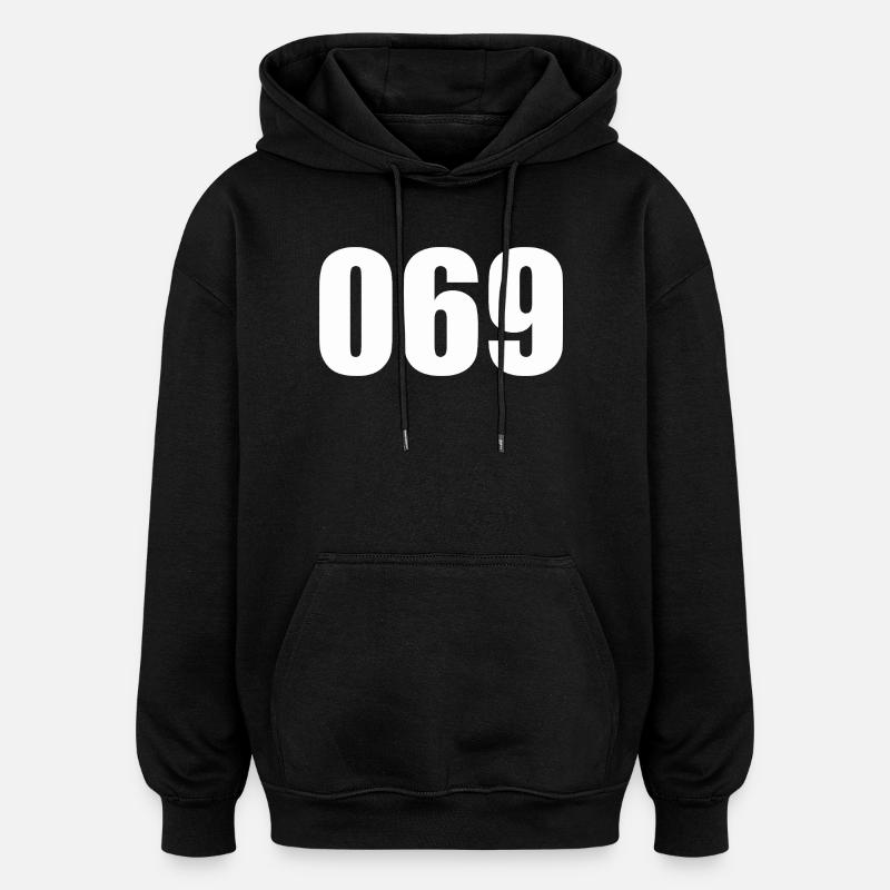 069_ffm_cho_frankfurt_babo_shirt_geschenk - Sweat à capuche oversize unisexe - noir