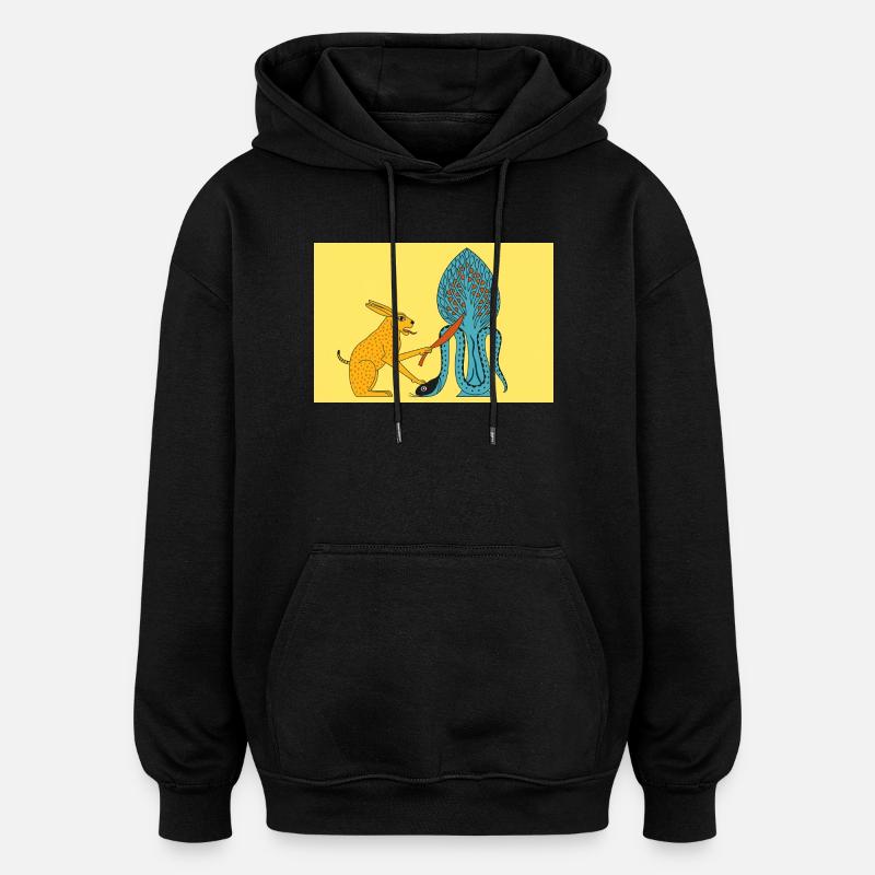 Ra_and_Apophis - Sweat à capuche oversize unisexe - noir