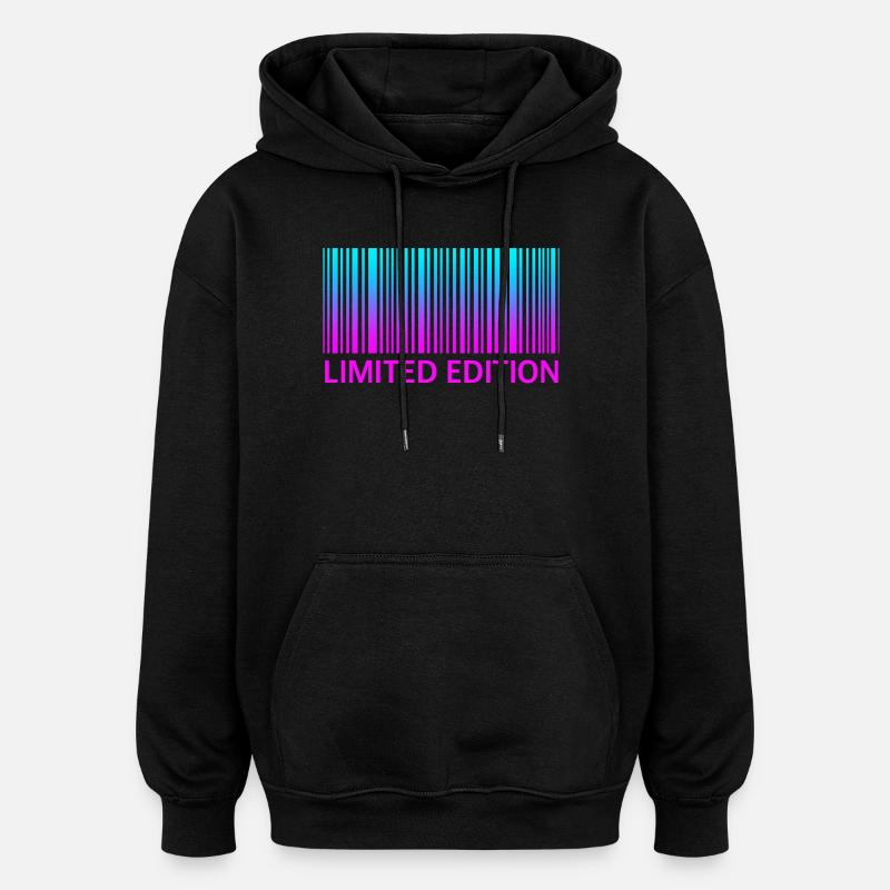 LIMITED EDITION - BARCODE  - Oversized Unisex Hoodie - Schwarz