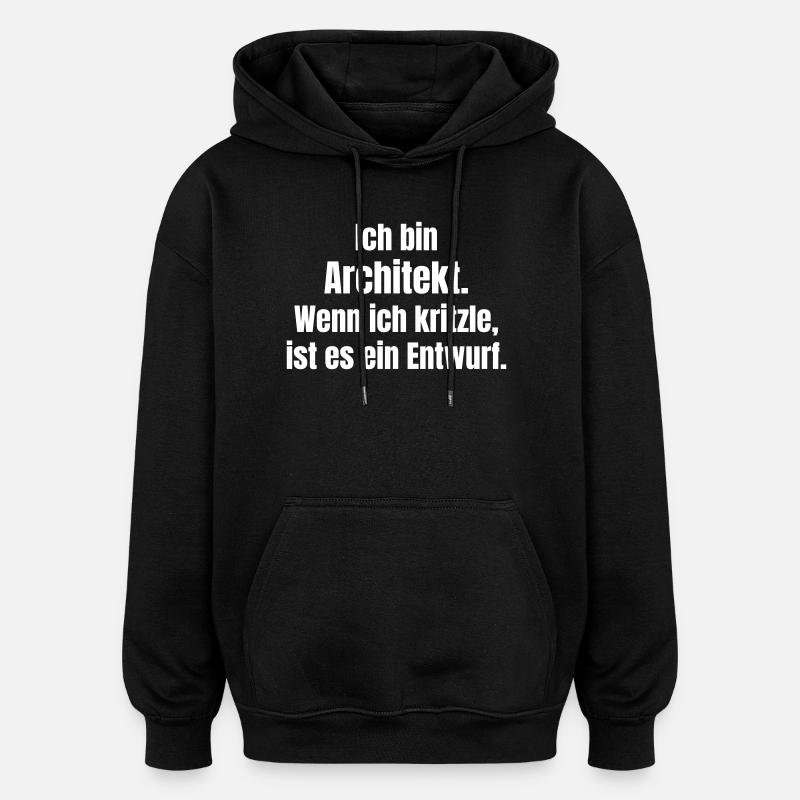 Architecture Design Dicto - Sweat à capuche oversize unisexe - noir