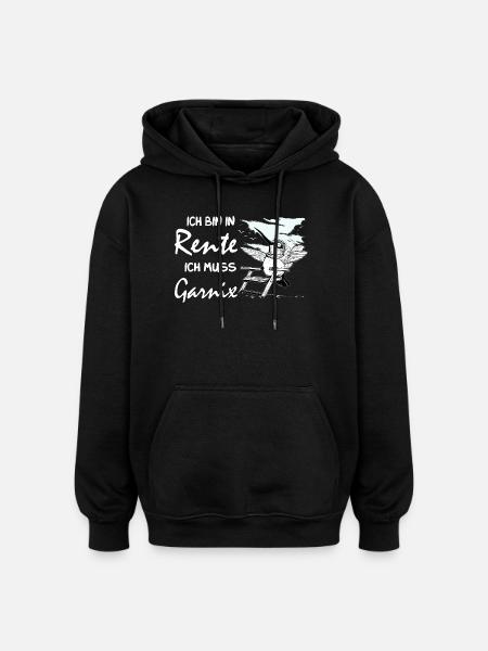 Funny German retirement design - Oversized Unisex Hoodie - black