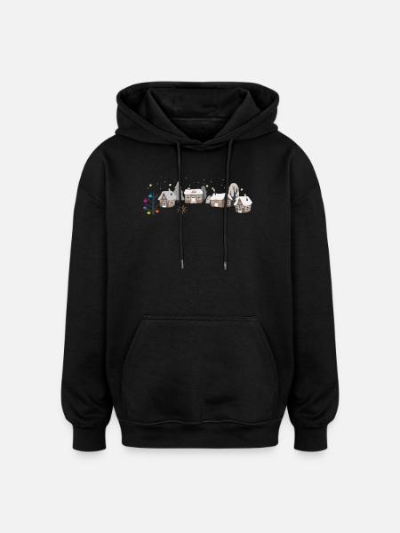 White Christmas - Oversized Unisex Hoodie - black