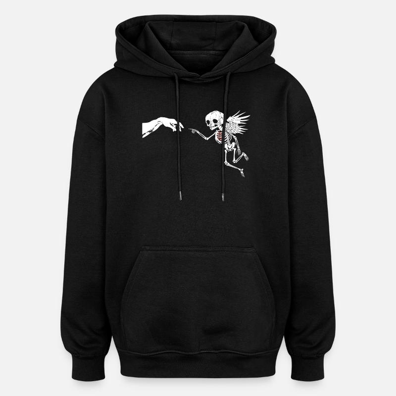 CUPIDON - Sweat à capuche oversize unisexe - noir