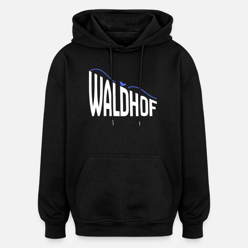 Waldhof - Sweat à capuche oversize unisexe - noir
