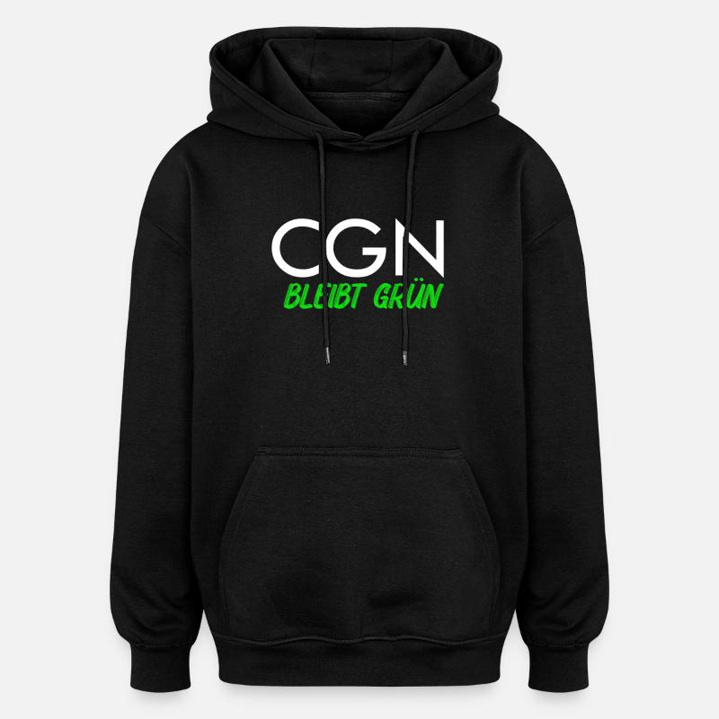 cgn_koeln_bleibt_gruen_ - Sweat à capuche oversize unisexe - noir