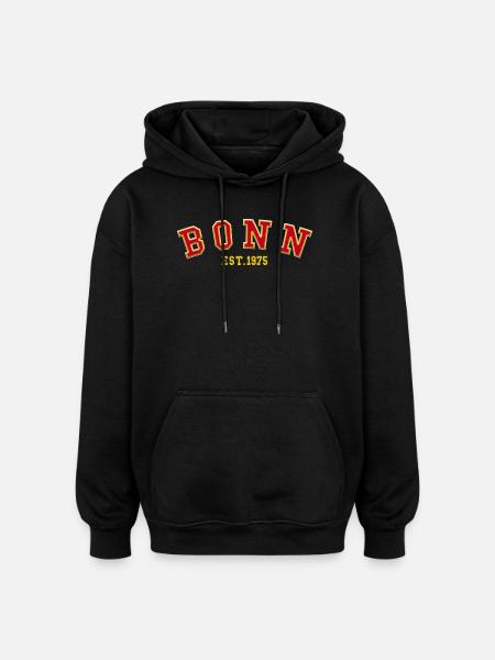 Bonn Est. 1975 - Oversized Unisex Hoodie - black