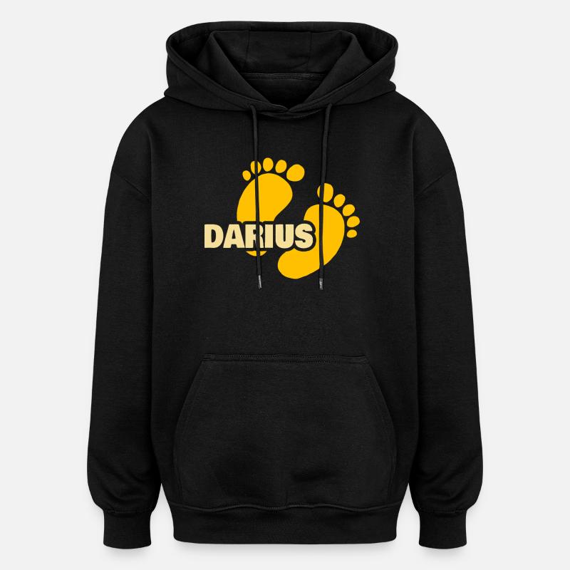 Cadeau pour Darius - Sweat à capuche oversize unisexe - noir