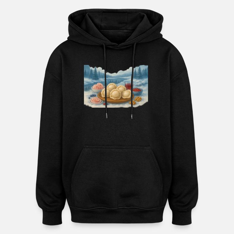 Rezepte des Weiten Nordes - Oversized Unisex Hoodie - Schwarz