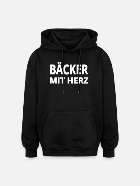 Baker - Oversized Unisex Hoodie - black