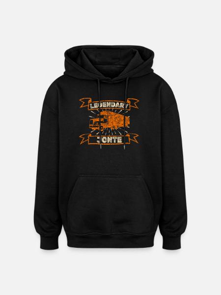 Jonte als Trucker - Oversized Unisex Hoodie - Schwarz