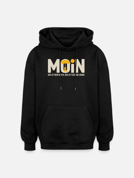 Moonshade Liquid Sun Motif - Oversized Unisex Hoodie - black