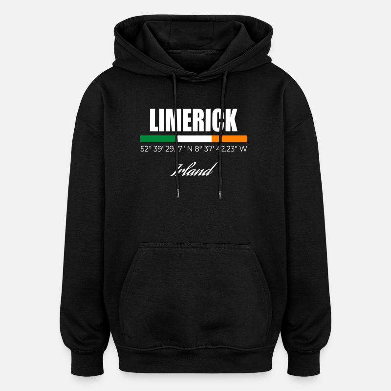 limerick - Sweat à capuche oversize unisexe - noir