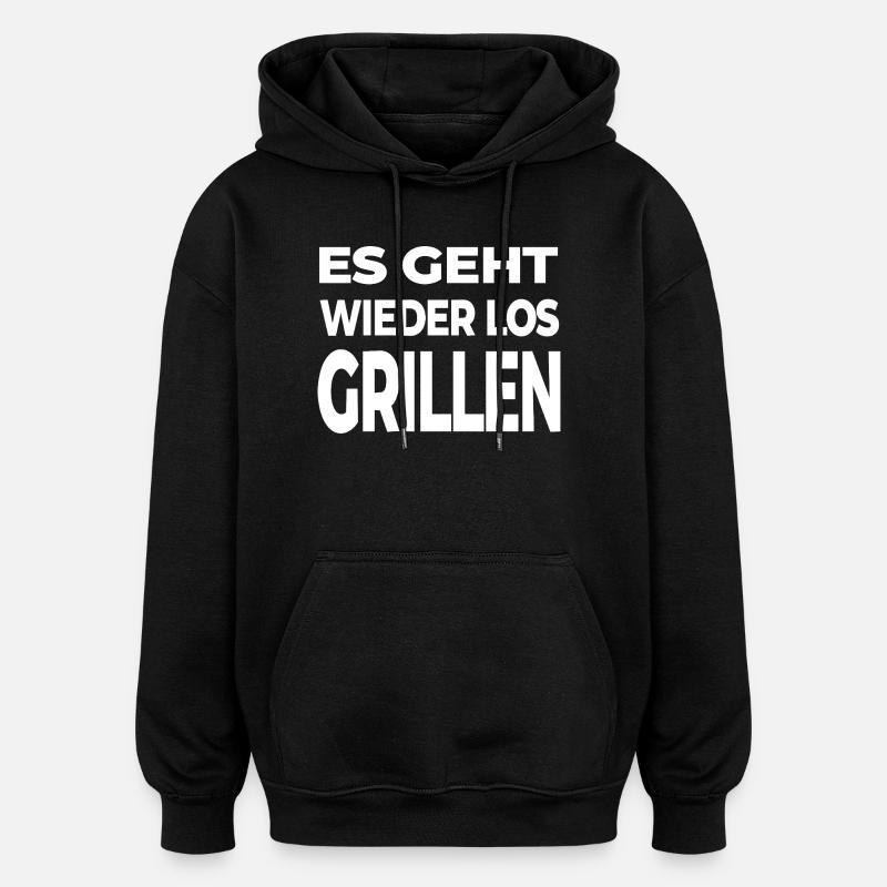 Griller - Sweat à capuche oversize unisexe - noir