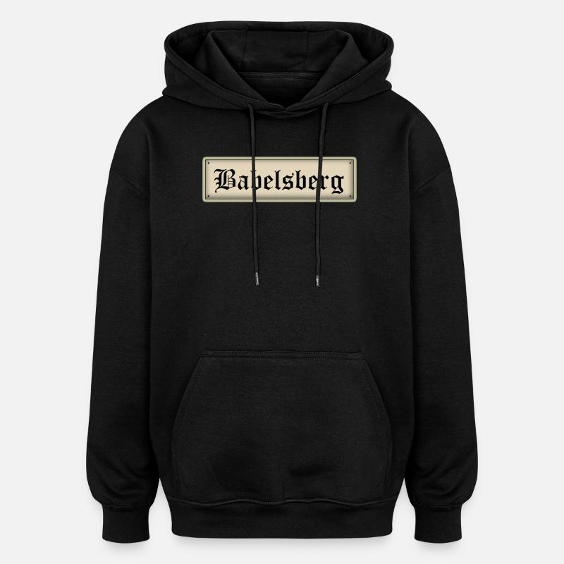 Babelsberg - Sweat à capuche oversize unisexe - noir
