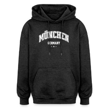München Germany College Design - Oversized Unisex Hoodie - Anthrazit - Vorne - Noah (186cm)