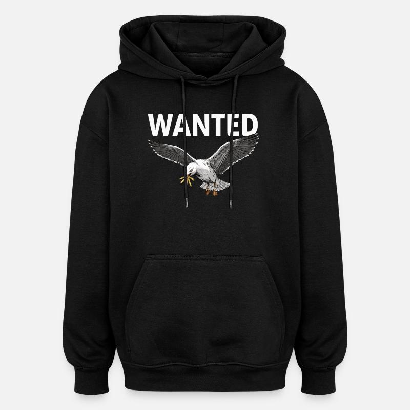 Gesuchte Pommes-möwe - Oversized Unisex Hoodie - Schwarz