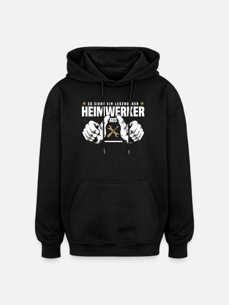 Heimwerker - Oversized Unisex Hoodie - Schwarz