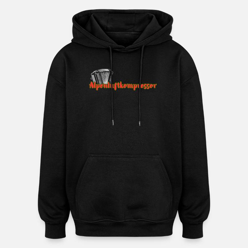 Alpenluftkompressor_2 - Oversized Unisex Hoodie - black