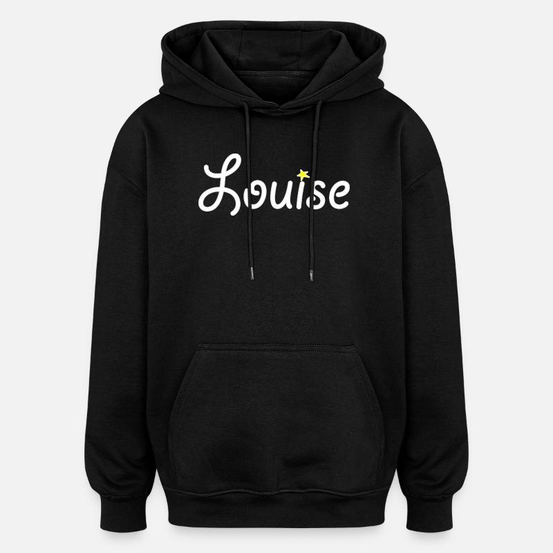 Louise - Sweat à capuche oversize unisexe - noir