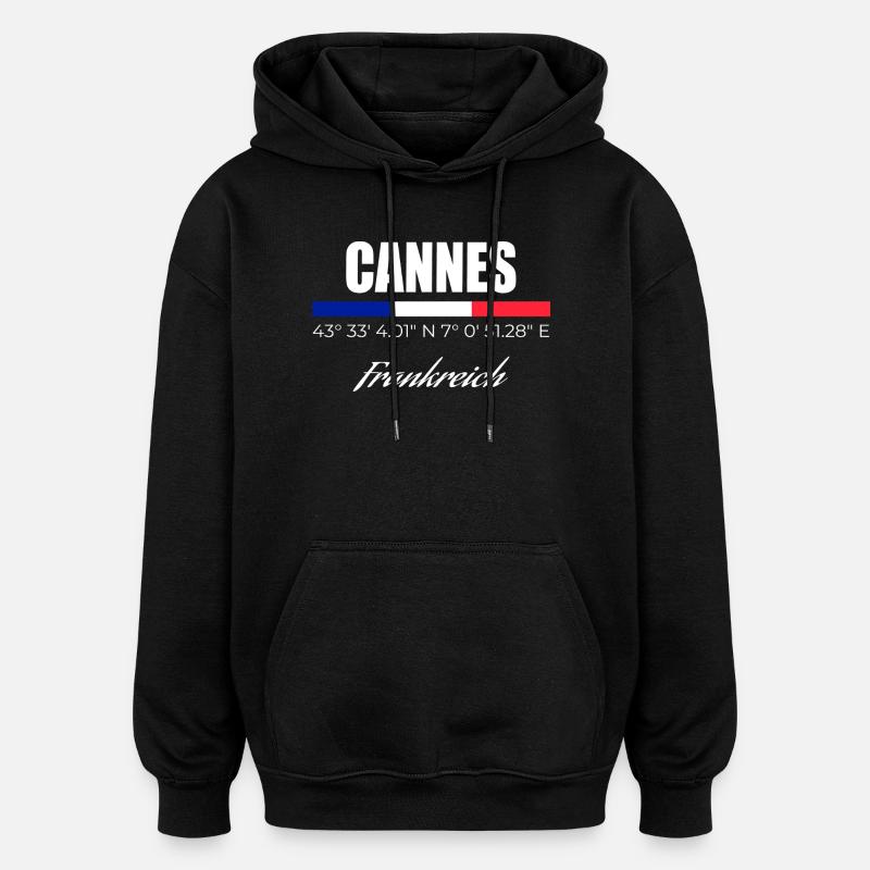 Cannes - Oversized Unisex Hoodie - black