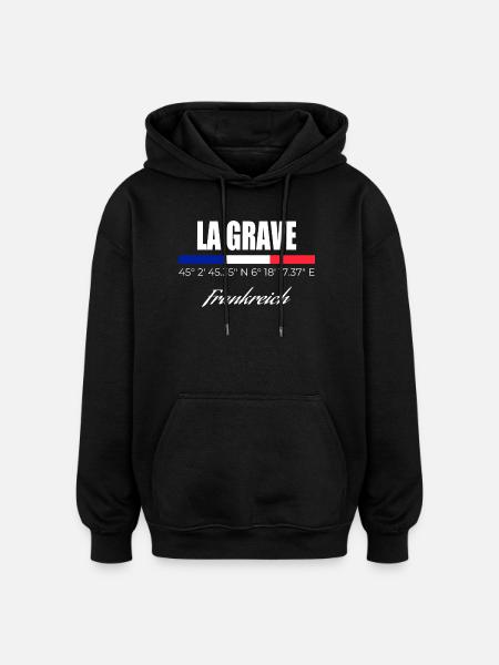 La Grave - Oversized Unisex Hoodie - Schwarz