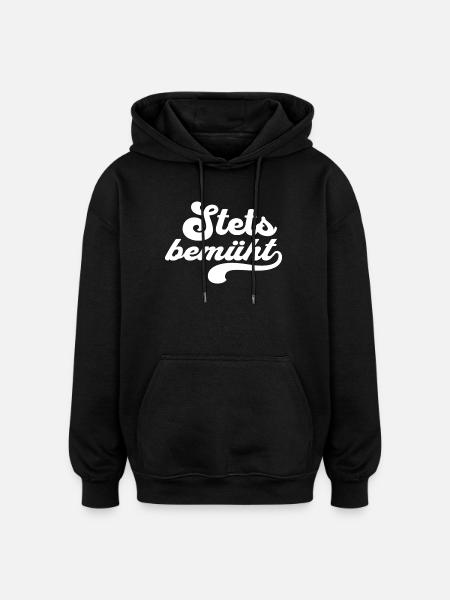 Stets Bemüht - Oversized Unisex Hoodie - Schwarz