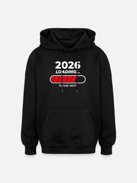 2026 Loading - Oversized Unisex Hoodie - black