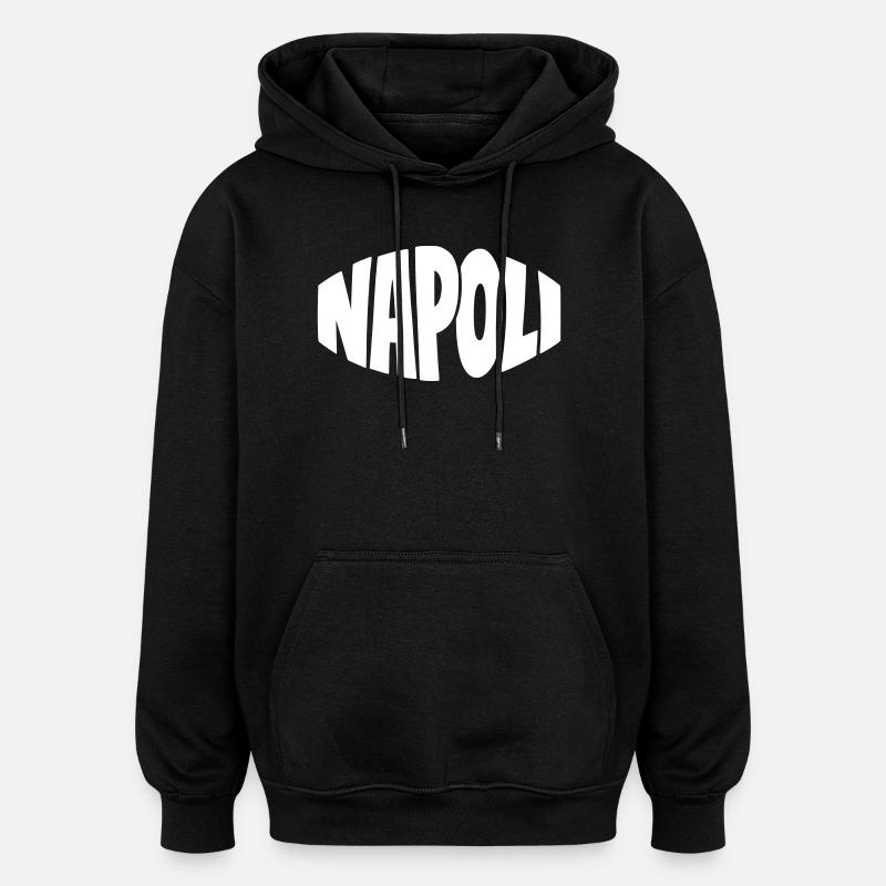 Logo de l’arc Napoli - Sweat à capuche oversize unisexe - noir