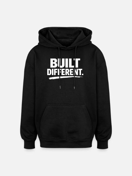 Built Differently - Oversized Unisex Hoodie - black